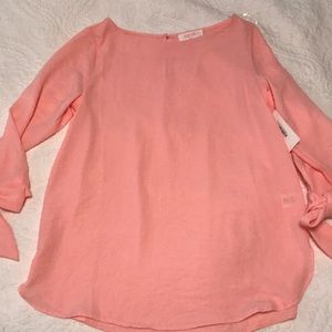 🎀 Pink Long Sleeve Linen Blouse 🎀